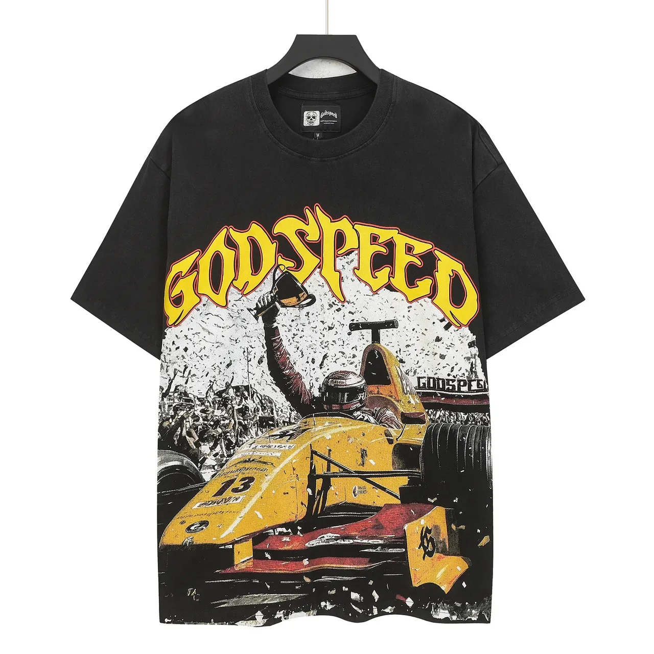 Godspeed Racing Graphic Oversized Black T-Shirt 2