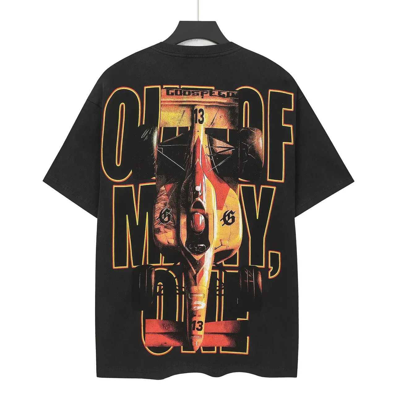 Godspeed Racing Graphic Oversized Black T-Shirt 3