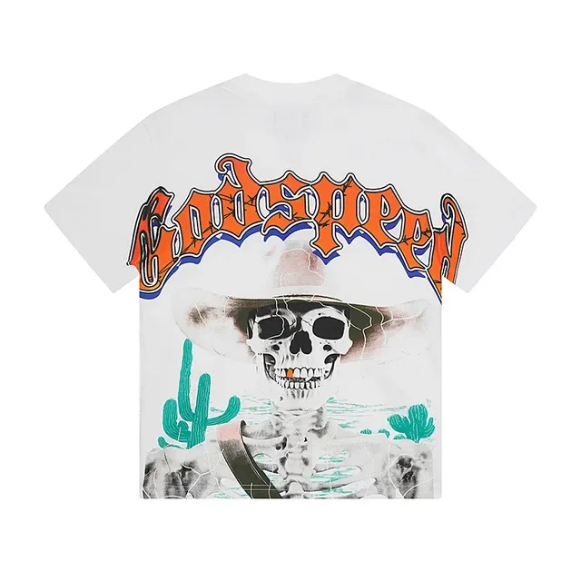 Godspeed White Multicolor Graphic-Print Oversized Fit T-Shirt 2
