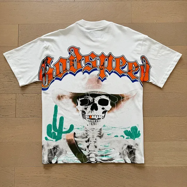 Godspeed White Multicolor Graphic-Print Oversized Fit T-Shirt 4