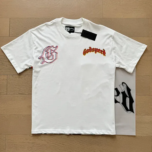 Godspeed White Multicolor Graphic-Print Oversized Fit T-Shirt 5
