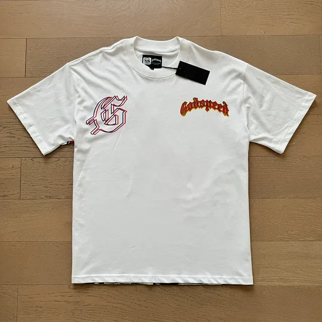 Godspeed White Multicolor Graphic-Print Oversized Fit T-Shirt 6