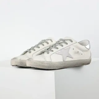 Golden Goose Super-Star Off-White Distressed Leather Lifestyle Sneakers