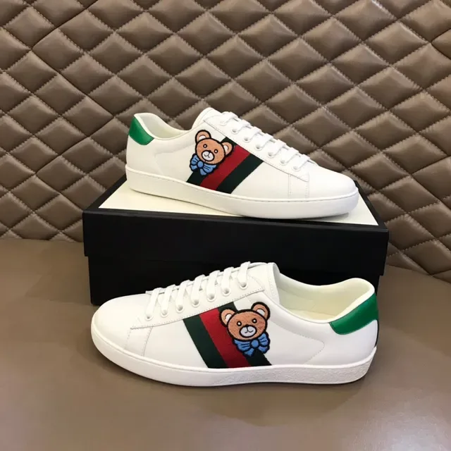 Gucci Ace حذاء رياضي أسلوب حياة شرائط ويب تطريز دب 7