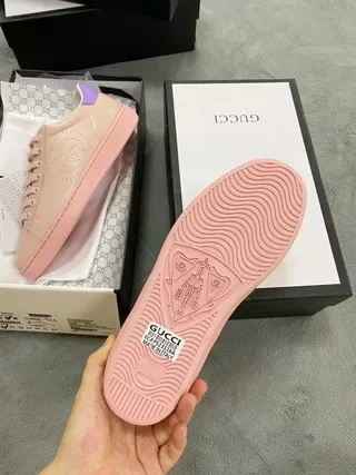 Gucci Ace Pink and Purple Perforated Logo Lifestyle Sneakers 8