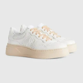 Gucci Ace Platform White and Beige Lifestyle Sneakers