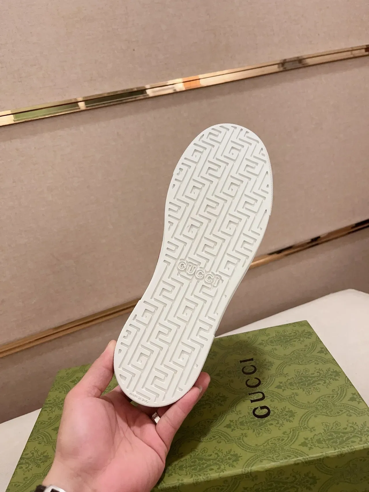 Gucci Ace White Embossed GG Web Stripe Lifestyle Sneakers 2