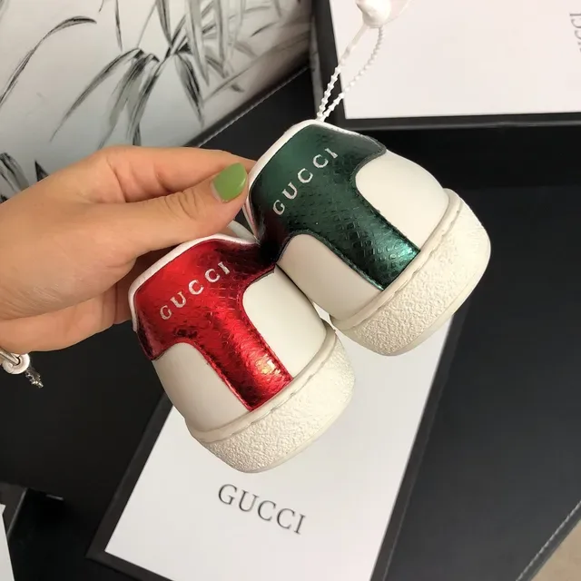 Gucci Ace White Red Green Web Stripe Lifestyle Sneakers 5