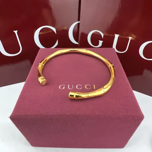 Gucci Bamboo Two-Tone Gold and Silver Bracelets 3
