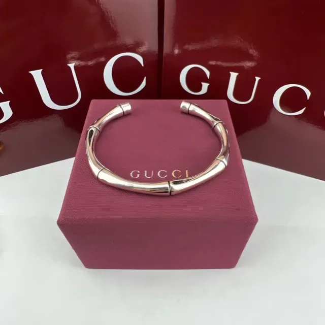 Gucci Bamboo Two-Tone Gold and Silver Bracelets 7
