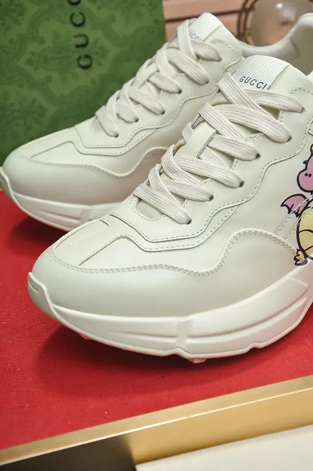 Gucci Beige Multicolor Chunky Sole Leather Upper Lifestyle Sneakers 6
