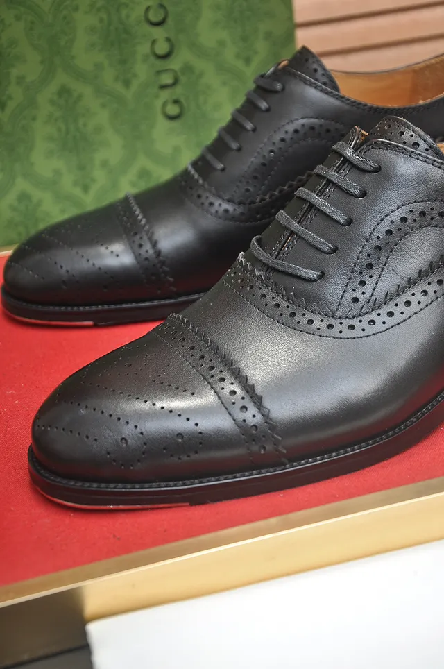 Gucci Black Brown Cap-Toe Full Brogue 2