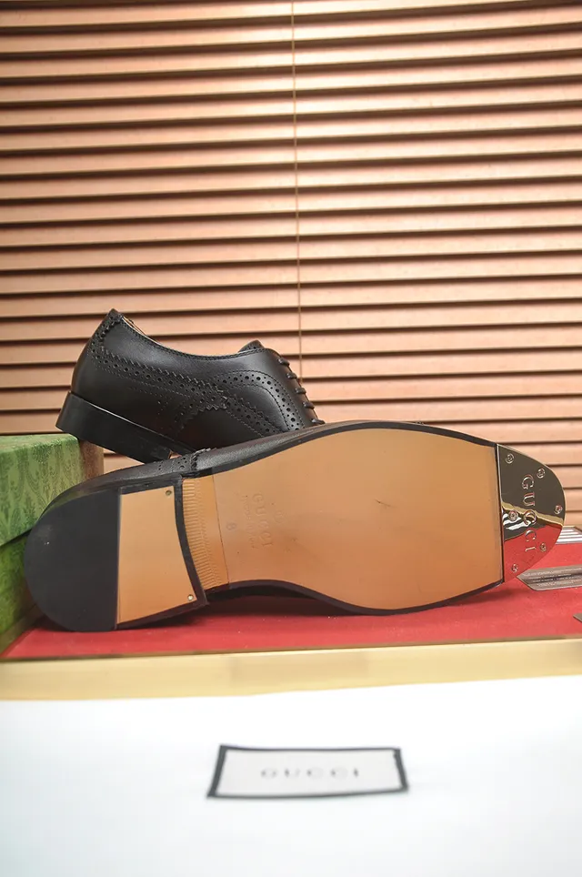 Gucci Black Brown Cap-Toe Full Brogue 3