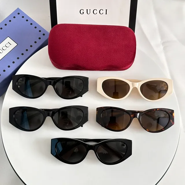 Gucci Black Silver Square-Frame Acetate Sunglasses 4