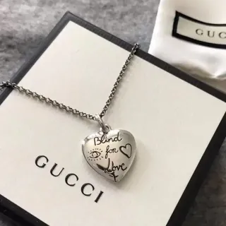 Gucci Blind for Love Heart Pendant Necklace