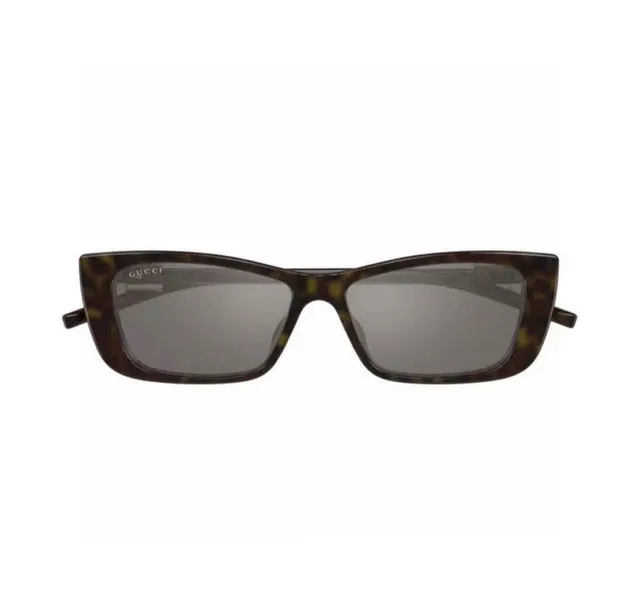 Gucci Lunettes de Soleil Marron Noir Carré Oeil de Chat Acétate de Tortue 2