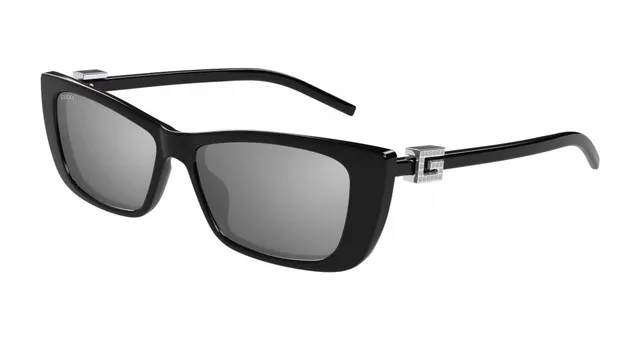 Gucci Lunettes de Soleil Marron Noir Carré Oeil de Chat Acétate de Tortue 7