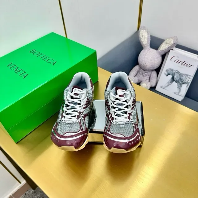 Gucci Burgundy Gray Layered Synthetic Cage Overlays Textured Mesh Panels Lifestyle Sneakers 4