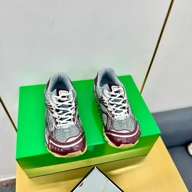 Gucci Burgundy Gray Layered Synthetic Cage Overlays Textured Mesh Panels Lifestyle Sneakers 6