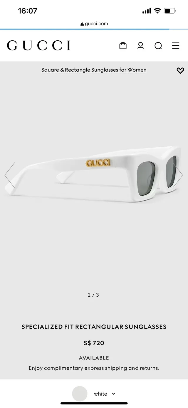 Gucci Cat-Eye Burgundy Gold Rectangular Thick Acetate Frame Sunglasses 4