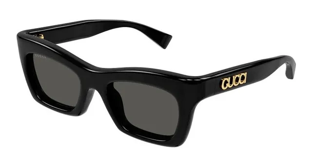 Gucci Cat-Eye Burgundy Gold Rectangular Thick Acetate Frame Sunglasses 5