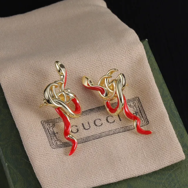 Gucci Dionysus Or Rouge Motif Serpent Accent Émail Collier 3