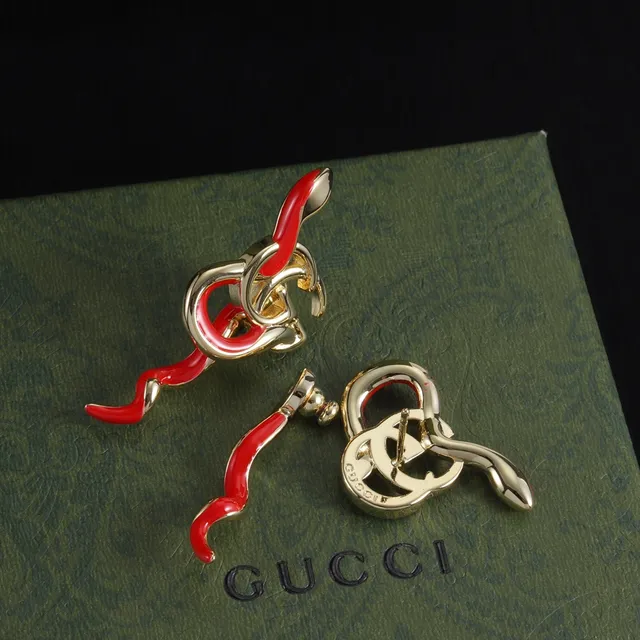 Gucci Dionysus Or Rouge Motif Serpent Accent Émail Collier 7
