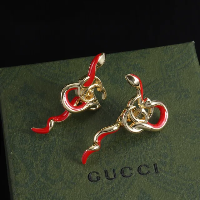 Gucci Dionysus Or Rouge Motif Serpent Accent Émail Collier 8