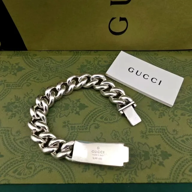 Gucci Floral Sunburst Turquoise Cabochon Silver Bracelet 2