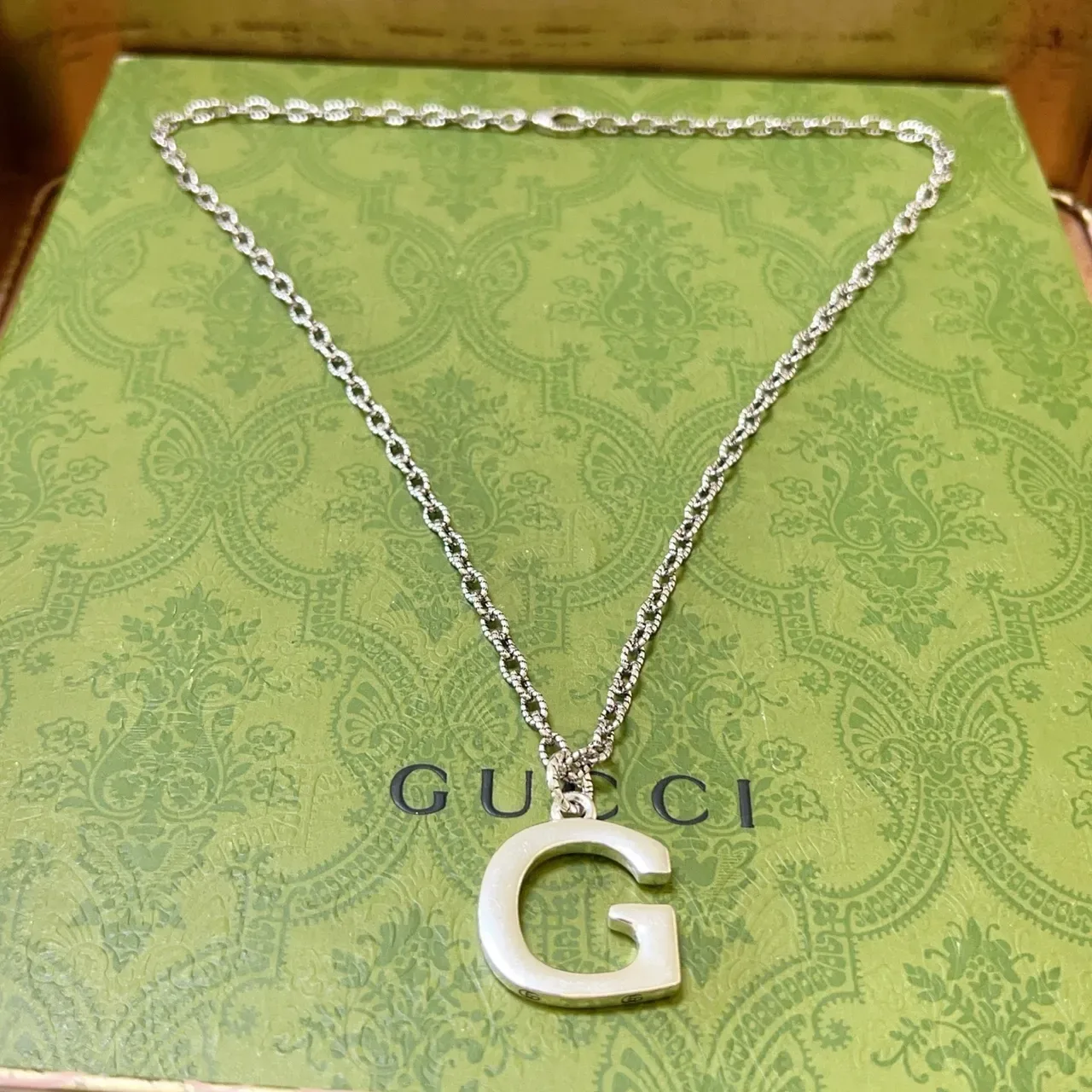Gucci G-Logo Pendant Silver-Tone Chain Necklace 6