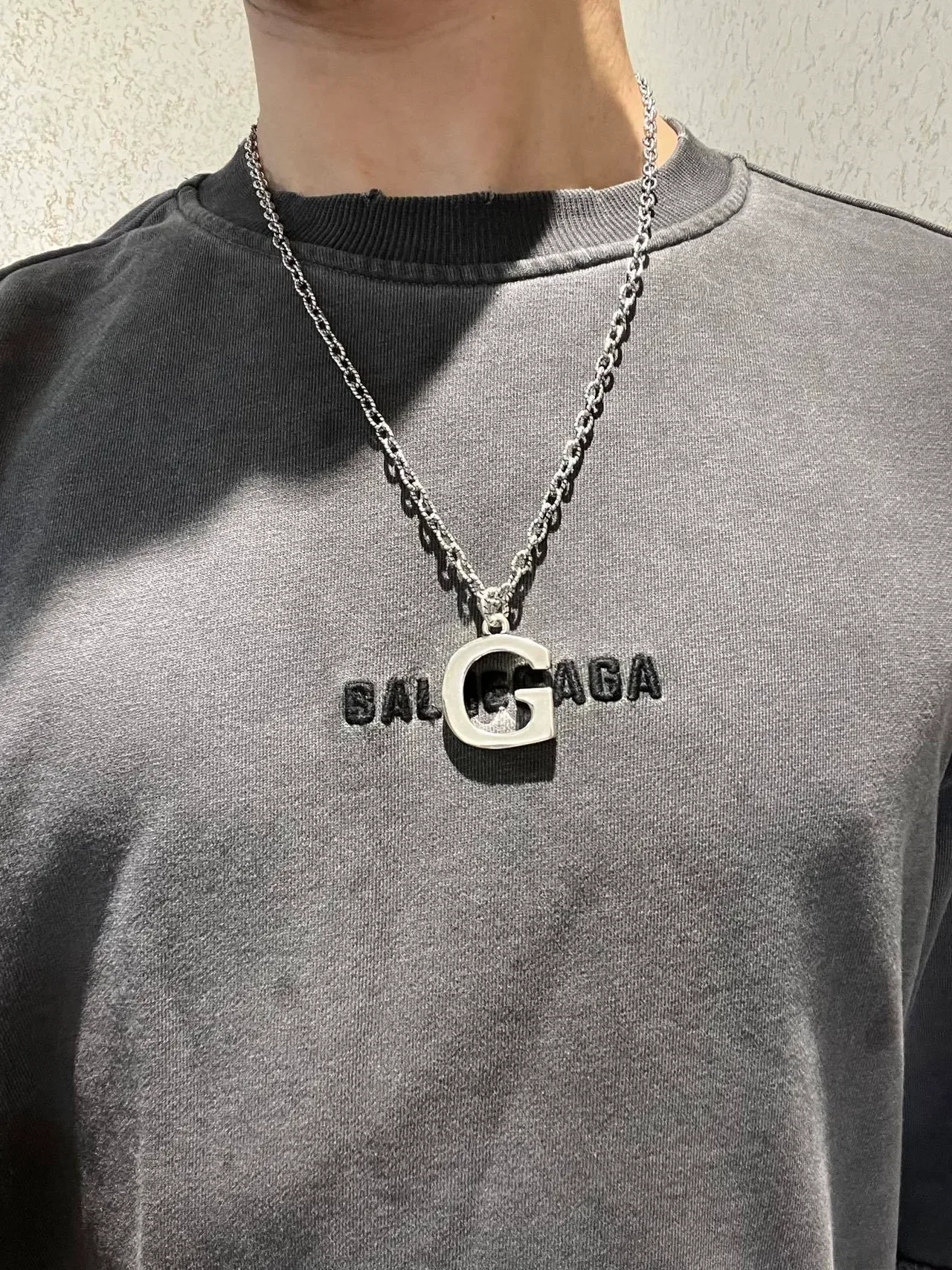 Gucci G-Logo Pendant Silver-Tone Chain Necklace 8