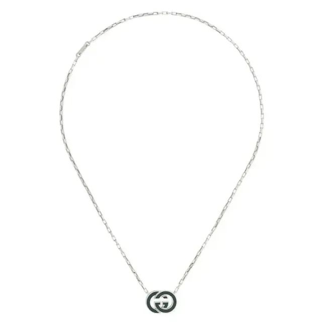 Gucci GG Enamel Bracelet Gold Green Chain Logo Bracelet 9