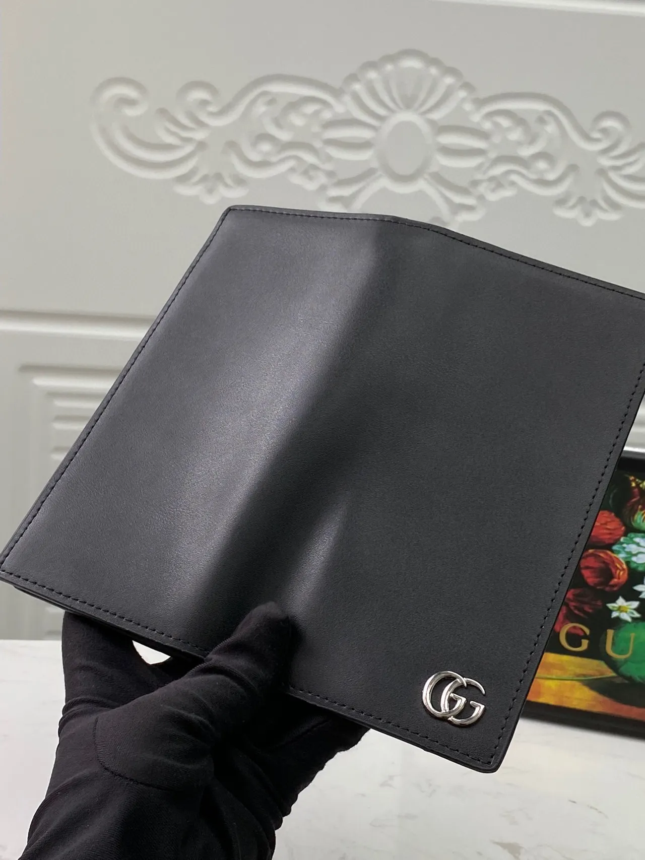 Gucci GG Marmont Black Leather Long Wallet 6