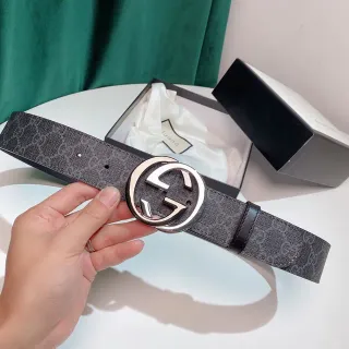 Gucci GG Marmont Interlocking G Buckle Leather Belt