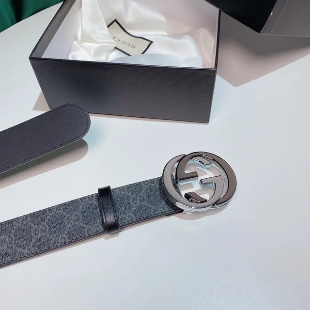 Gucci GG Marmont Interlocking G Buckle Leather Belt 4