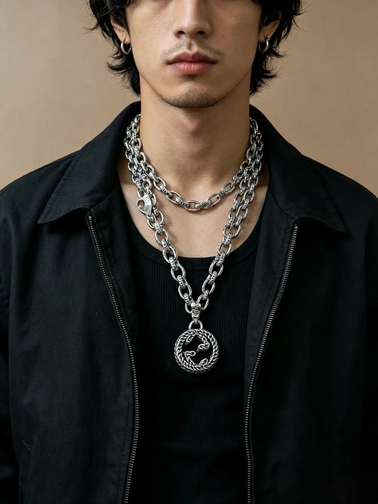 Gucci GG Marmont Interlocking G Logo Silver-Tone Chain Necklace 8
