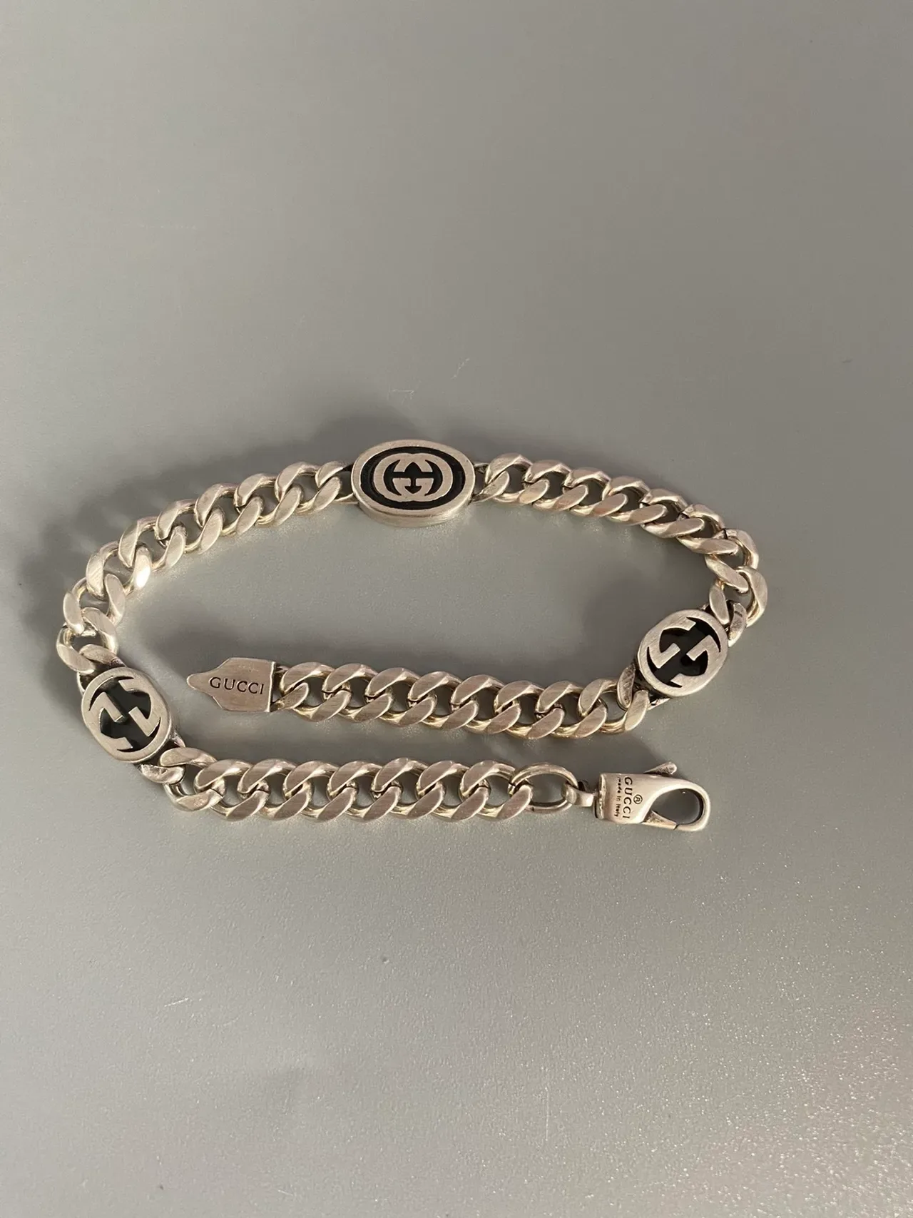 Gucci GG Marmont Interlocking G Logo Silver-Tone Chain Necklace 5