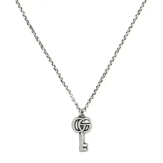 Gucci GG Marmont Key Pendant Silver-Toned Necklace