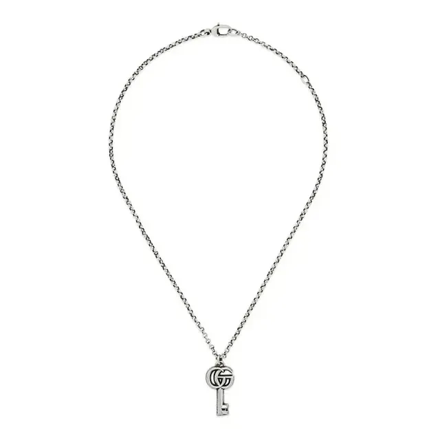 Gucci GG Marmont Key Pendant Silver-Toned Necklace 9