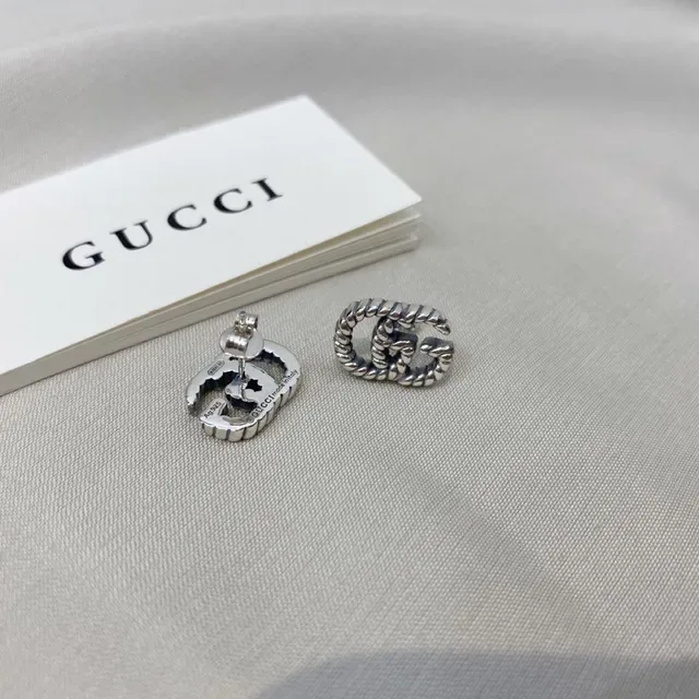Gucci GG Marmont Twisted Rope Double G Stud Earrings 6