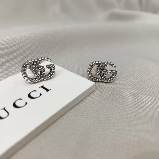 Gucci GG Marmont Twisted Rope Double G Stud Earrings 7
