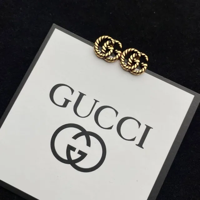 Gucci GG Marmont Twisted Rope Interlocking G Stud Earrings 6