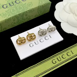 Gucci GG Marmont Twisted Rope Interlocking G Stud Earrings