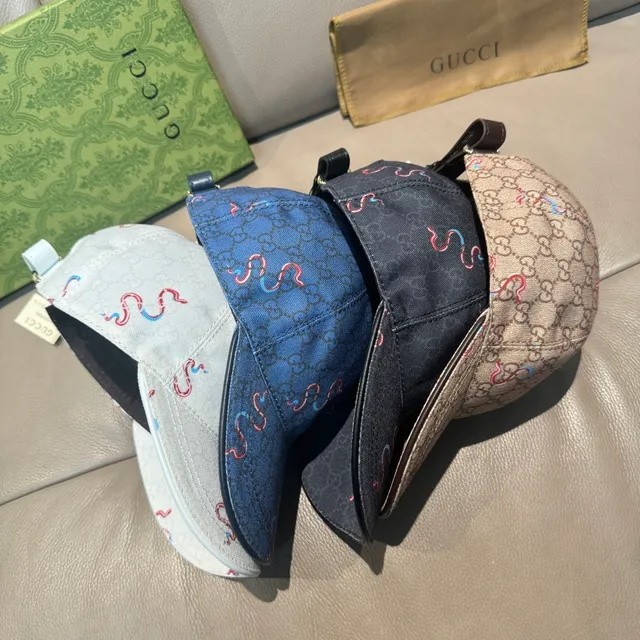 Gucci GG Monogram Embroidered Serpent Baseball Cap 2