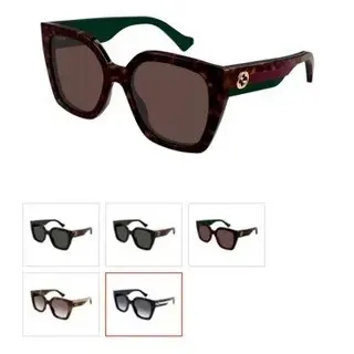 Gucci GG1300S Oversized Tortoiseshell and Green Sunglasses