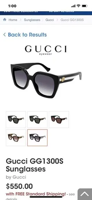 Gucci GG1300S Lunettes de soleil oversized écaille de tortue et vert 6