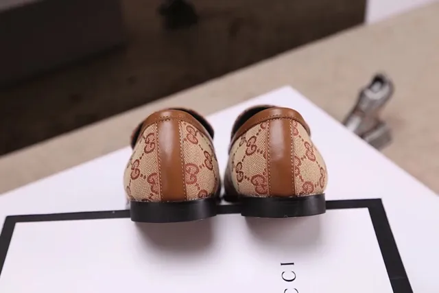 Gucci Horsebit 1955 Beige y Rojo Monogram Mocasines 7