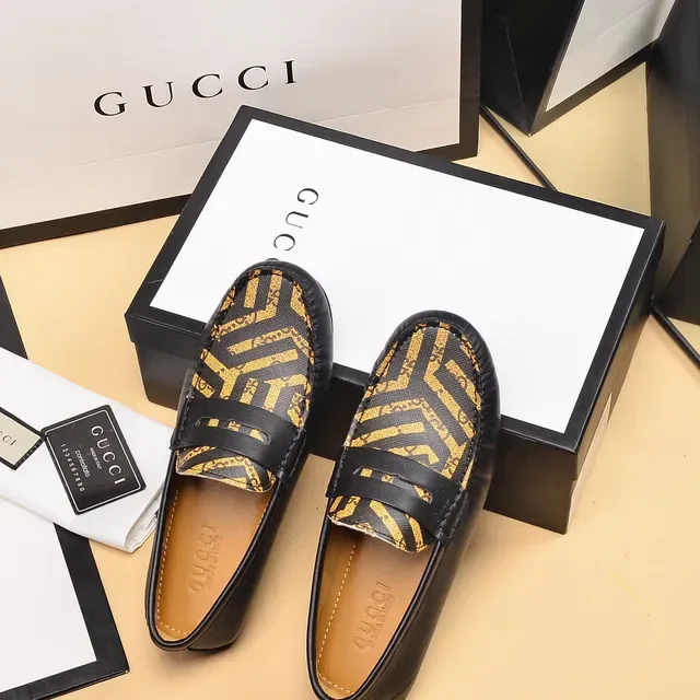 Gucci Horsebit 1955 Black and Gold GG Monogram Loafers 3