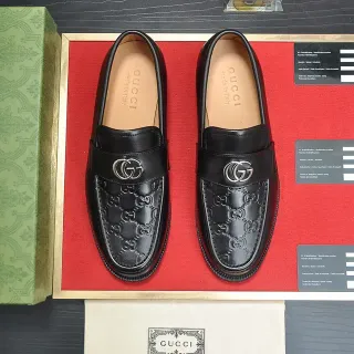 Gucci Horsebit 1955 Black GG Monogram Loafers