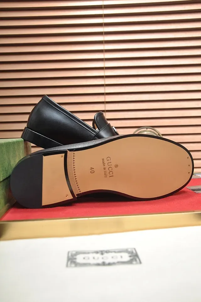 Gucci Horsebit 1955 Black GG Monogram Loafers 4